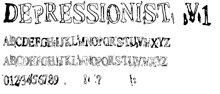 Depressionist v1.0 font